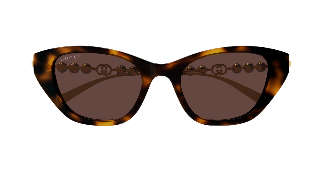 Occhiali da sole gucci gg1968s 003 havana cat eye femenino taglia 50mm - Vista dettagliata