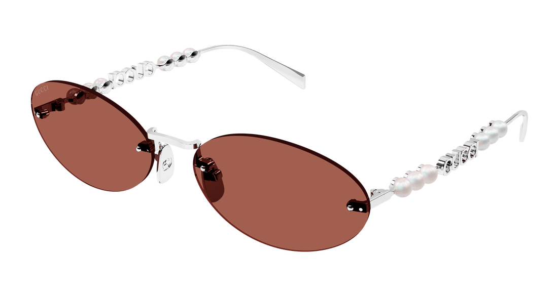 Óculos de sol gucci gg1922s 002 plateado round femenino tamanho 62mm - Vista principal