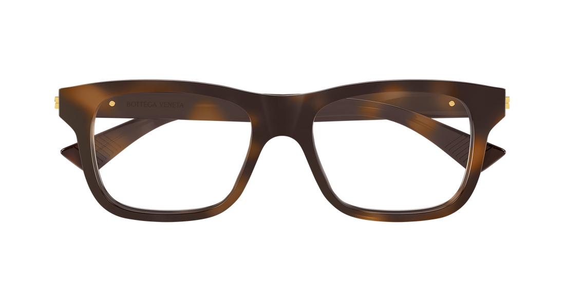 Occhiali da vista bottega veneta bv1412o 009 havana rectangular / squared masculino taglia 52mm - Vista dettagliata