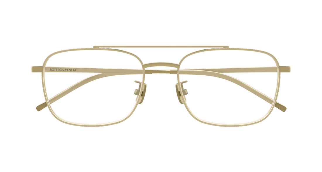 Occhiali da vista bottega veneta bv1425oa 004 bronce rectangular / squared unisex taglia 57mm - Vista dettagliata