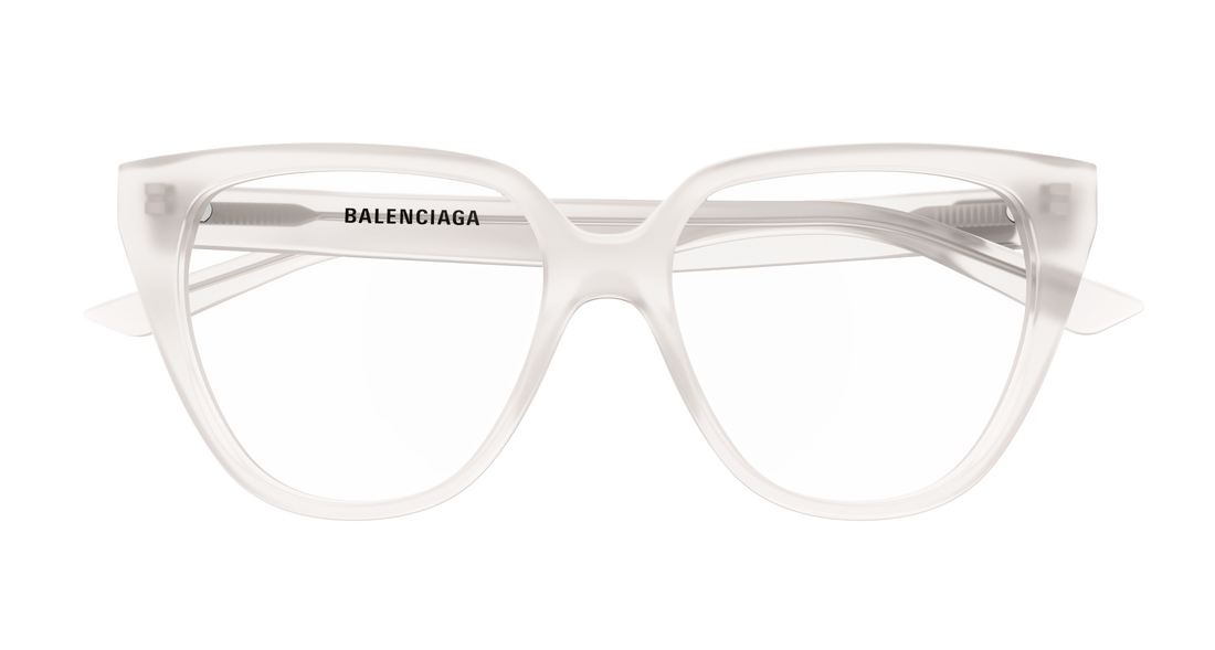 Gafas graduadas balenciaga bb0129o 010 blanco cat eye femenino talla 53mm - Vista de detalle