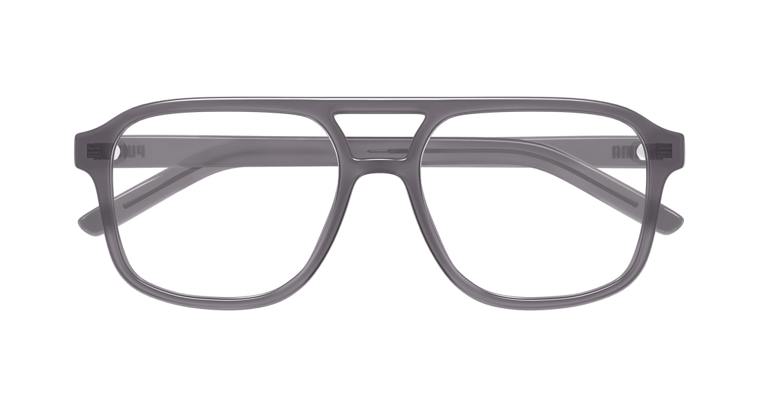 Occhiali da vista puma pu0495o 002 gris pilot masculino taglia 56mm - Vista dettagliata