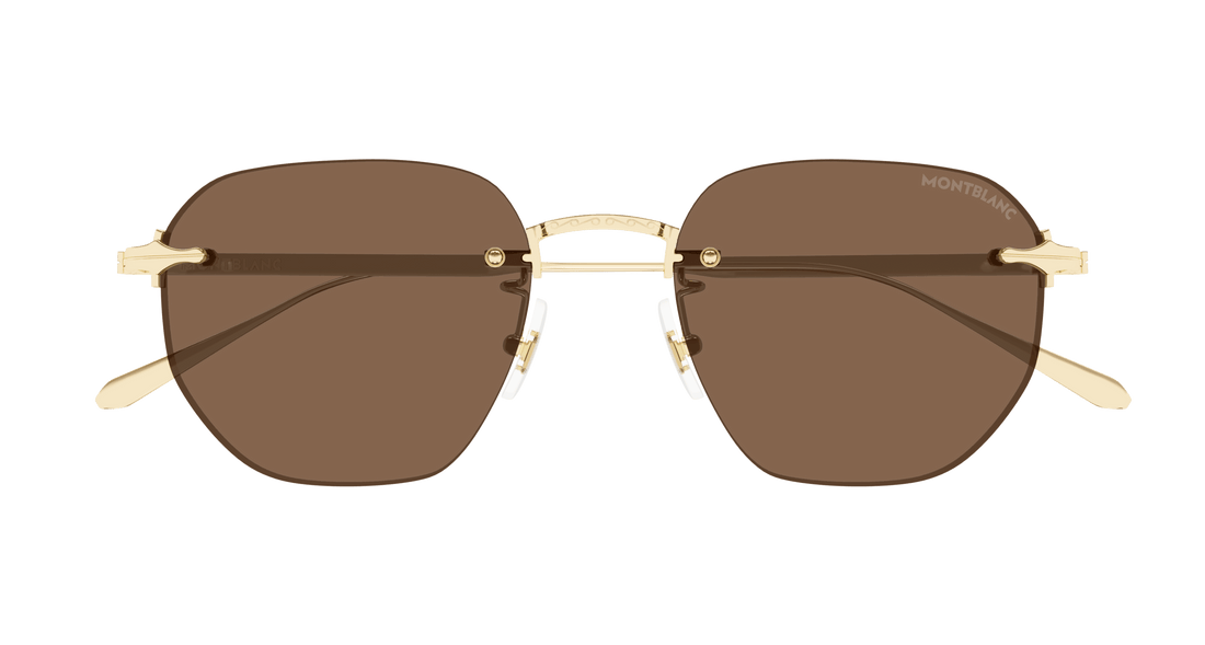 Sunglasses montblanc mb0405s 002 dorado round masculino size 51mm - Detailed view