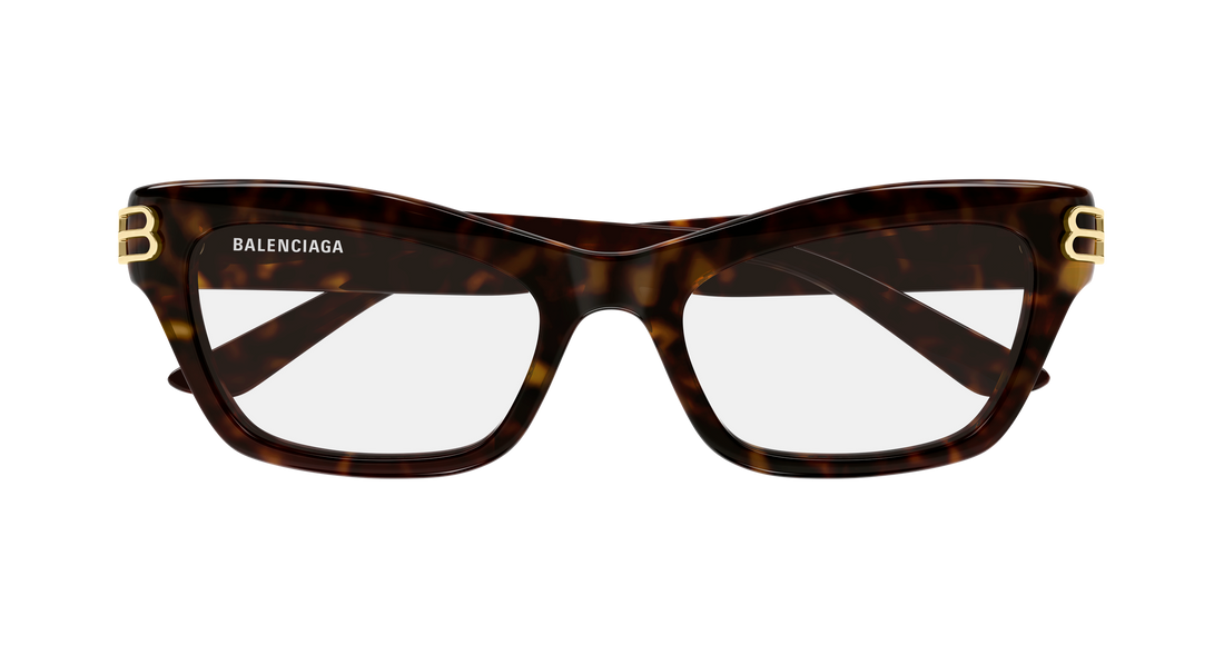 Occhiali da vista balenciaga bb0435o 002 havana cat eye femenino taglia 54mm - Vista dettagliata