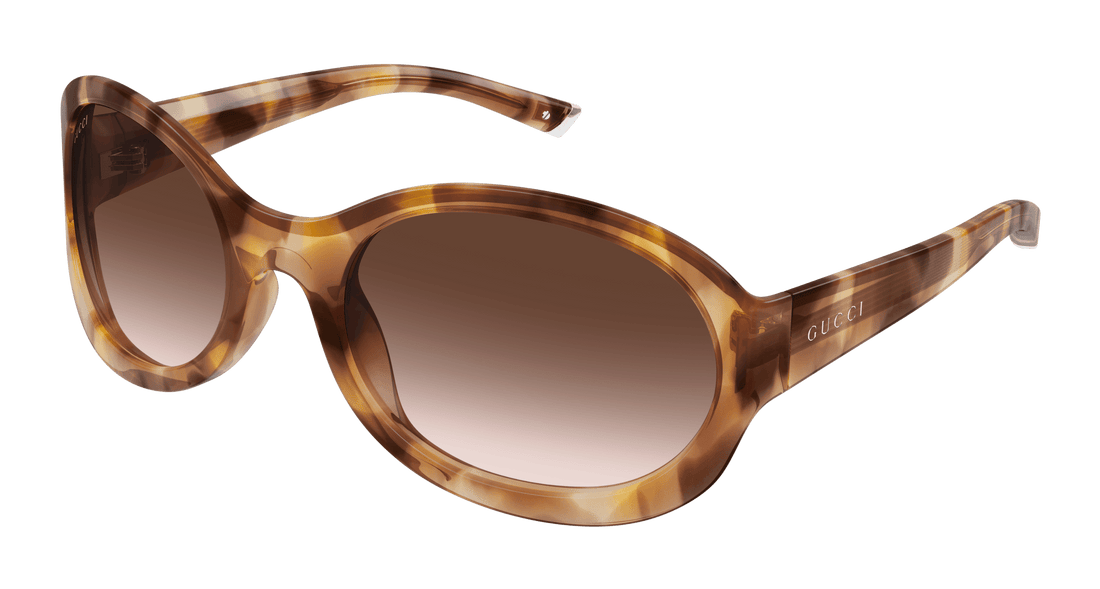 Solglasögon gucci gg2012s 016 havana round femenino storlek 62mm - Huvudvy