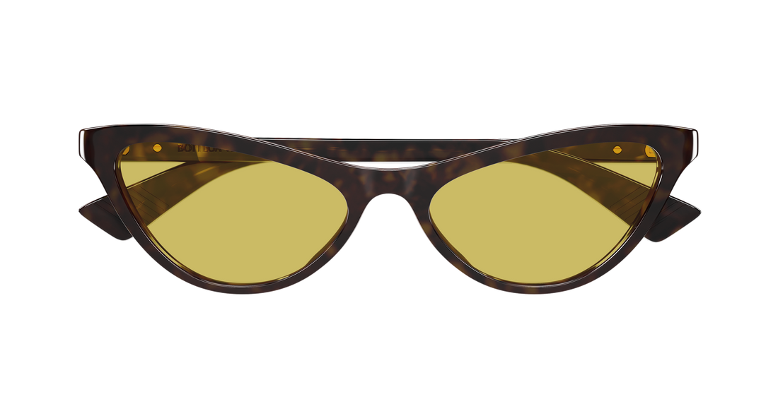 Occhiali da sole bottega veneta bv1414s 002 havana cat eye femenino taglia 56mm - Vista dettagliata