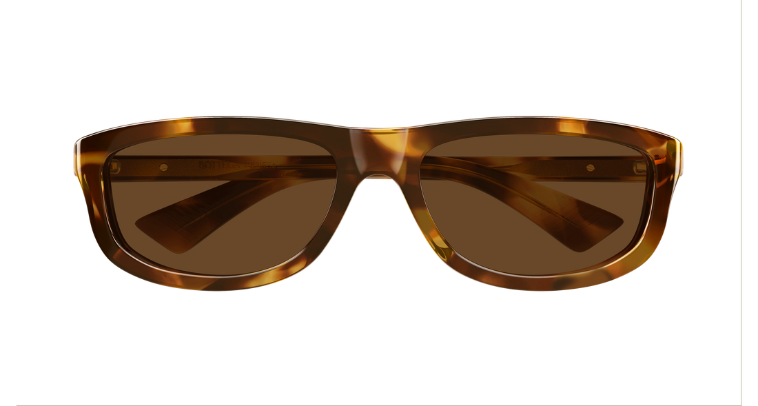 Occhiali da sole bottega veneta bv1327s 005 havana rectangular / squared unisex taglia 58mm - Vista dettagliata