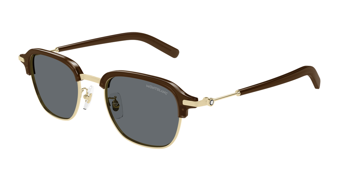Lunettes de soleil montblanc mb0390s 005 dorado rectangular / squared masculino taille 50mm - Vue principale
