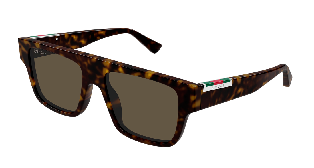Óculos de sol gucci gg1960s 007 havana rectangular / squared masculino tamanho 53mm - Vista principal