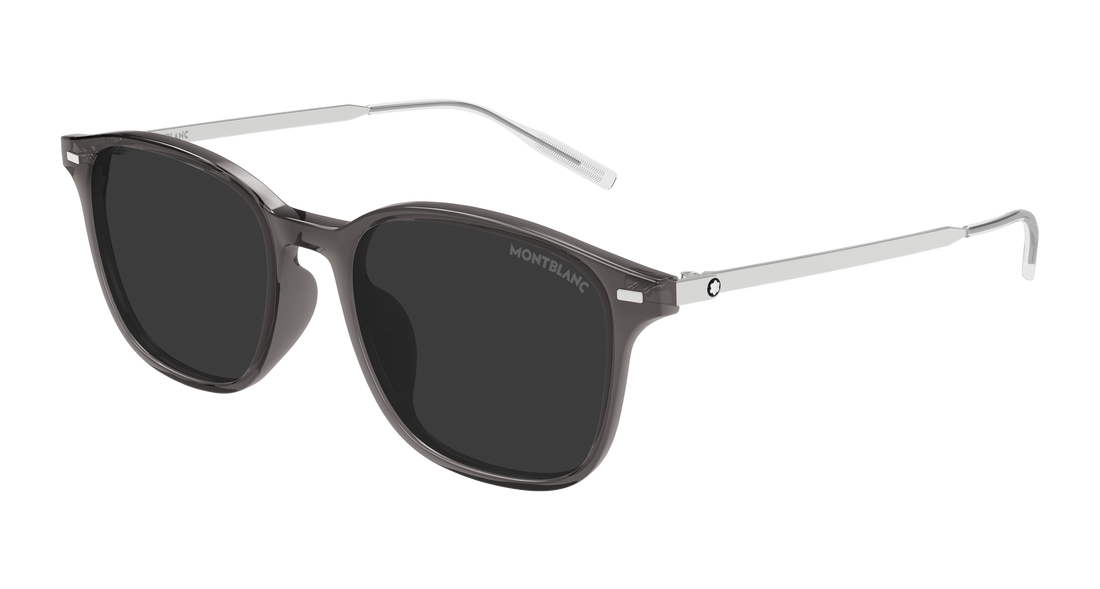 Lunettes de soleil montblanc mb0445sa 004 gris rectangular / squared masculino taille 54mm - Vue principale