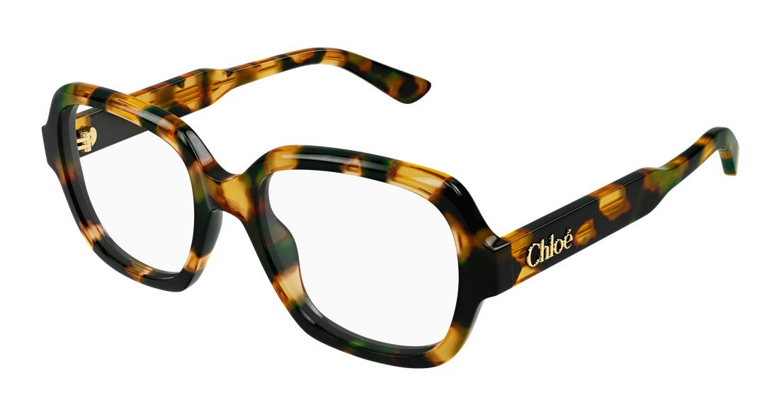 Prescription glasses chloé ch0341o 002 havana geometric femenino size 53mm - Main view