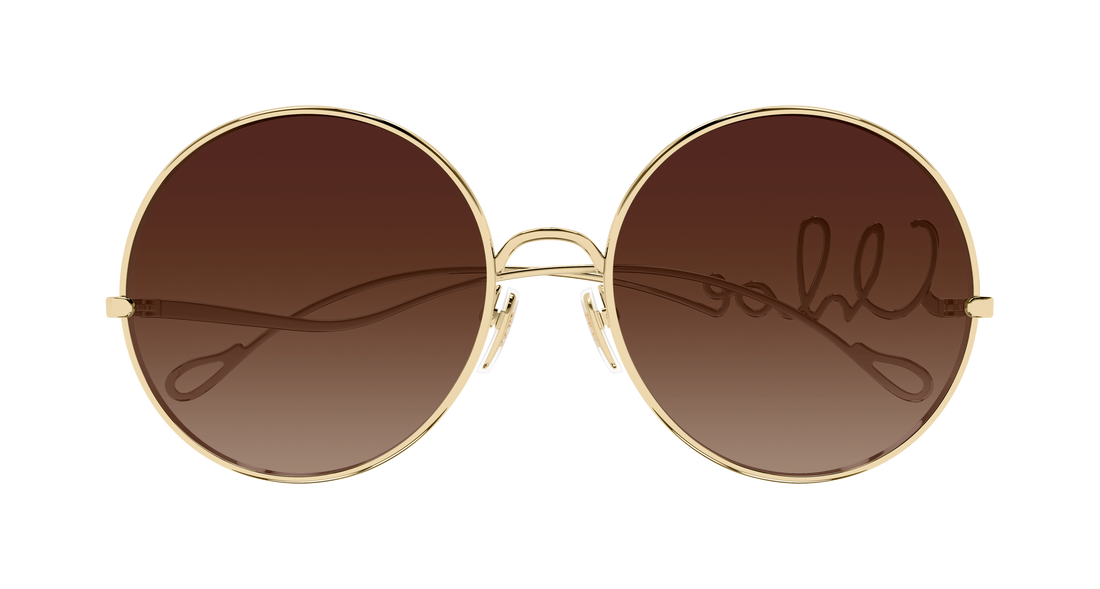 Gafas de sol chloé ch0329s 002 dorado round/oval/panthos femenino talla 60mm - Vista de detalle