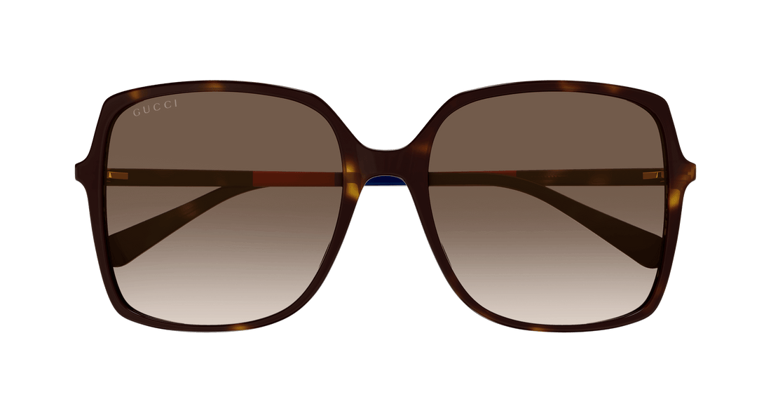 Sonnenbrillen gucci gg0544s 008 havana square femenino größe 57mm - Detailansicht