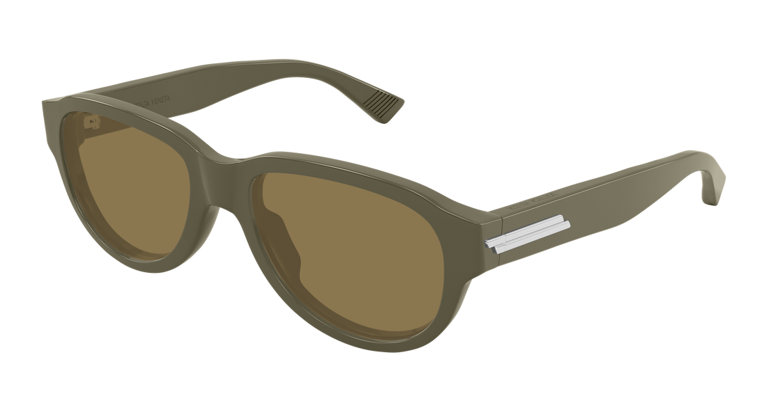 Occhiali da sole bottega veneta bv1410s 003 gris round/oval/panthos masculino taglia 55mm - Vista principale