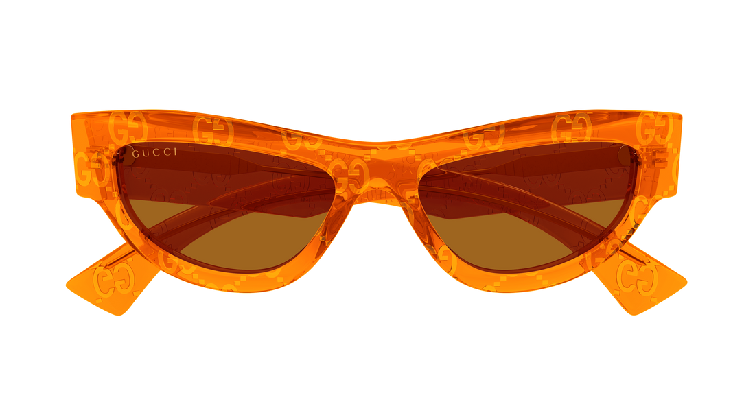 Occhiali da sole gucci gg1834s 013 naranja cat eye femenino taglia 53mm - Vista dettagliata