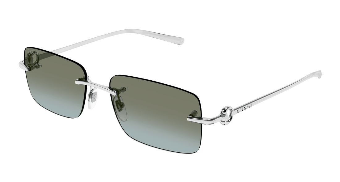Occhiali da sole gucci gg1703s 007 plateado square masculino taglia 55mm - Vista principale