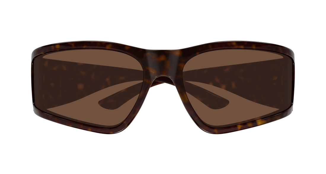 Gafas de sol balenciaga bb0457s 003 havana mask unisex talla 74mm - Vista de detalle