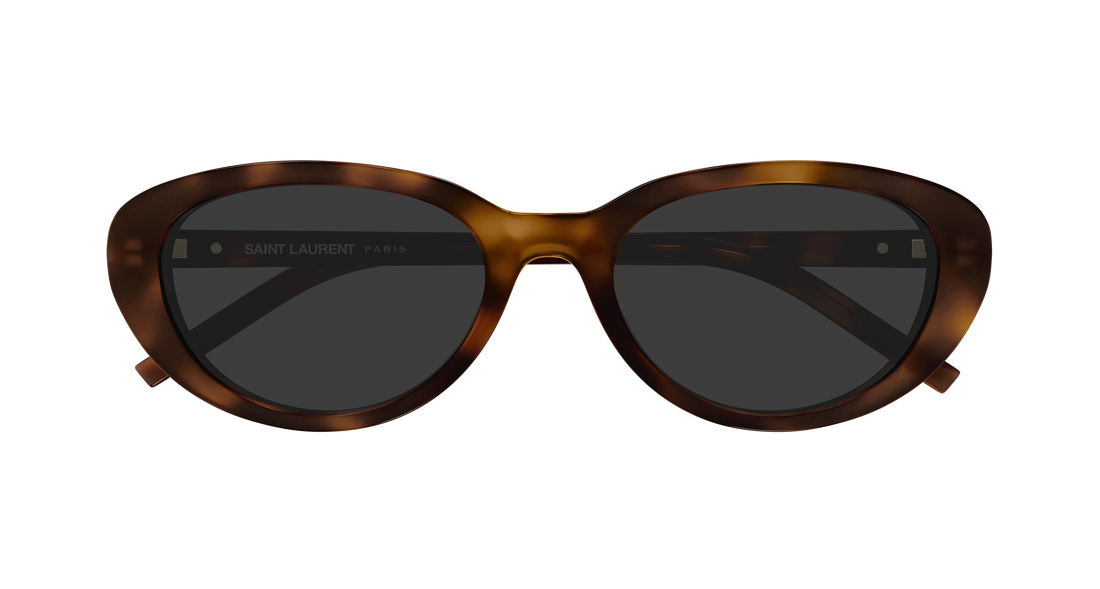 Óculos de sol saint laurent sl m154 003 havana round/oval/panthos femenino tamanho 55mm - Vista de detalhe