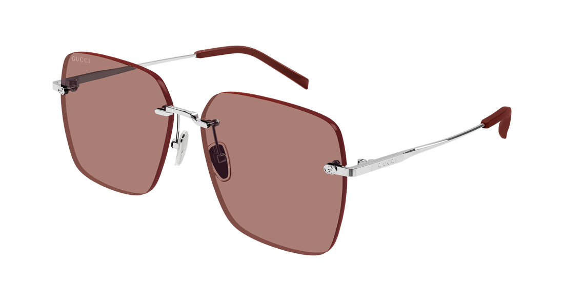 Occhiali da sole gucci gg1955sa 003 plateado rectangular / squared femenino taglia 60mm - Vista principale
