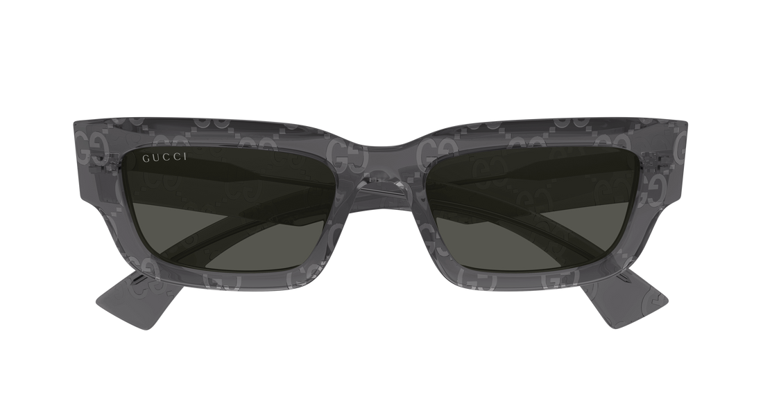 Occhiali da sole gucci gg1838s 011 gris rectangular / squared masculino taglia 52mm - Vista dettagliata
