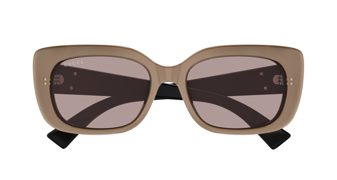 Occhiali da sole gucci gg1979sk 004 marron rectangular / squared femenino taglia 55mm - Vista dettagliata