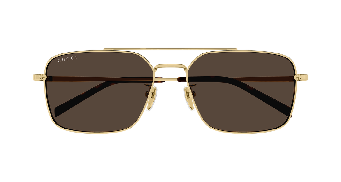Occhiali da sole gucci gg1957sa 002 dorado rectangular / squared masculino taglia 58mm - Vista dettagliata