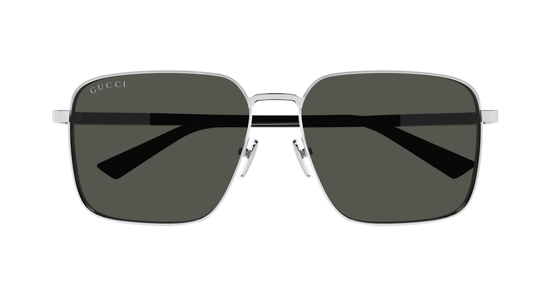 Occhiali da sole gucci gg1965sk 001 plateado rectangular / squared masculino taglia 60mm - Vista dettagliata