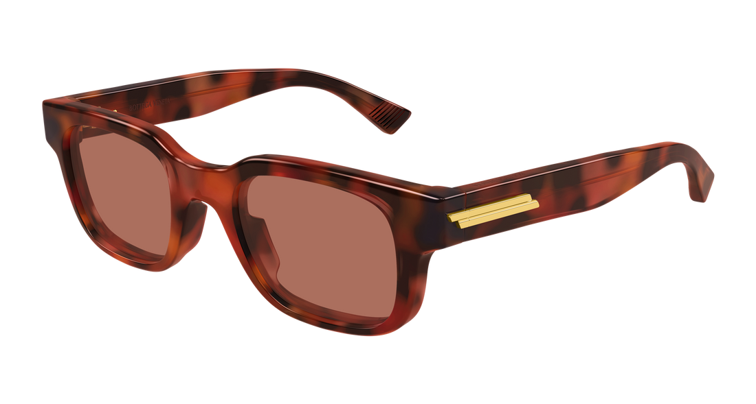 Occhiali da sole bottega veneta bv1411s 002 havana rectangular / squared masculino taglia 49mm - Vista principale