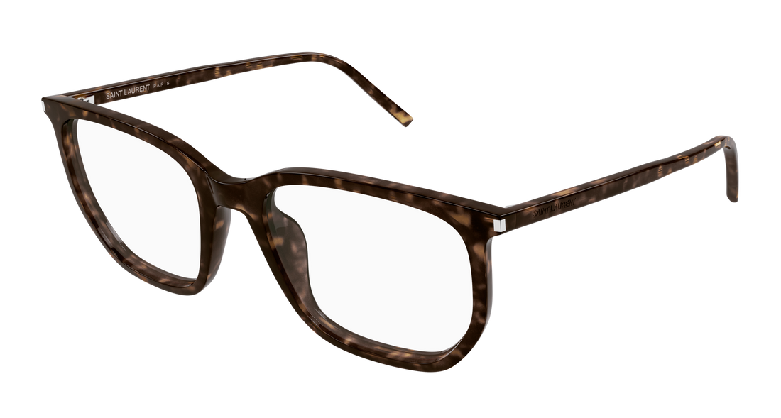 Prescription glasses saint laurent sl 802 002 havana geometric unisex size 55mm - Main view