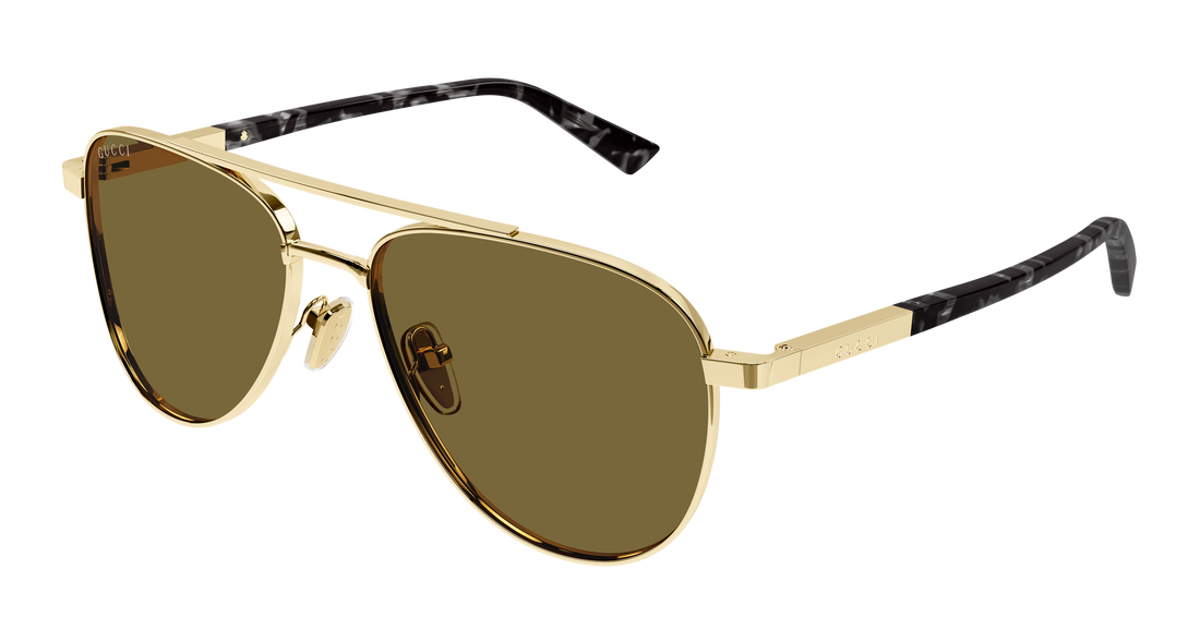 Occhiali da sole gucci gg1962s 004 dorado pilot/navigator masculino taglia 56mm - Vista principale