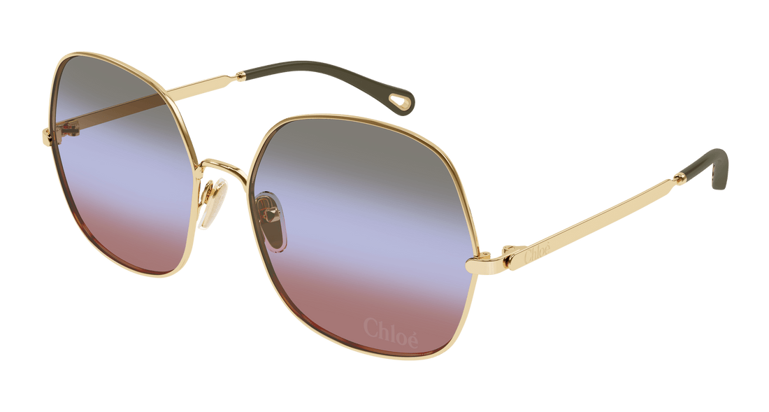 Gafas de sol chloé ch0282s 004 dorado square femenino talla 60mm - Vista principal