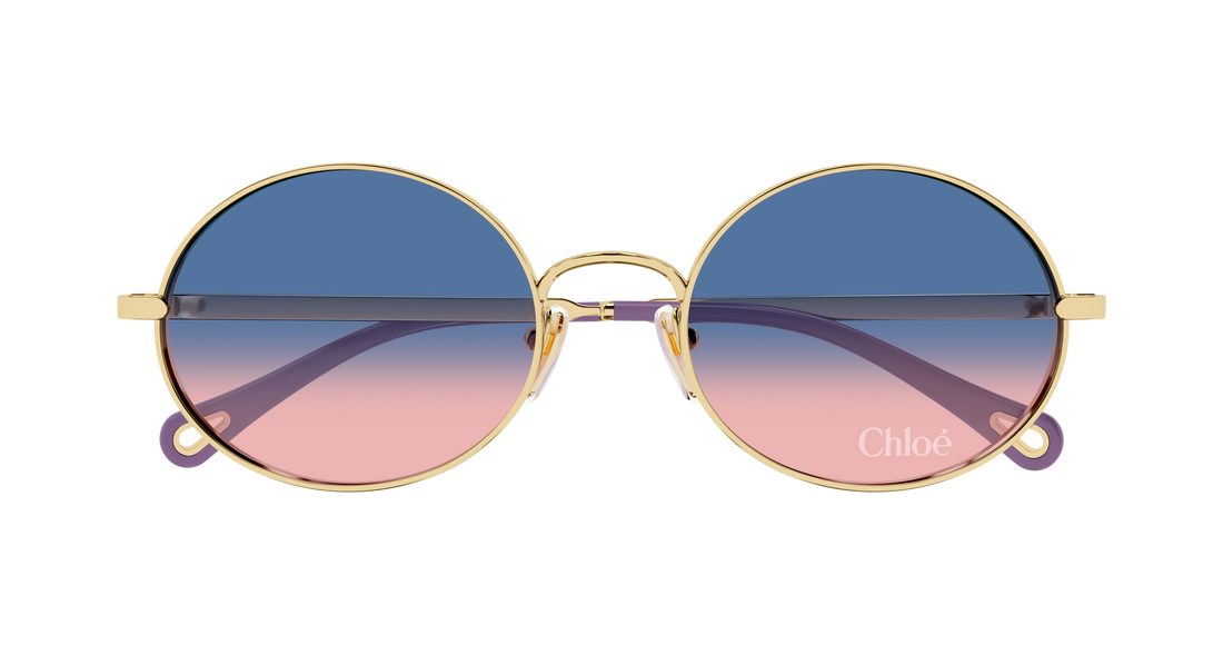 Gafas de sol chloé ch0326s 003 dorado round/oval/panthos femenino talla 55mm - Vista de detalle