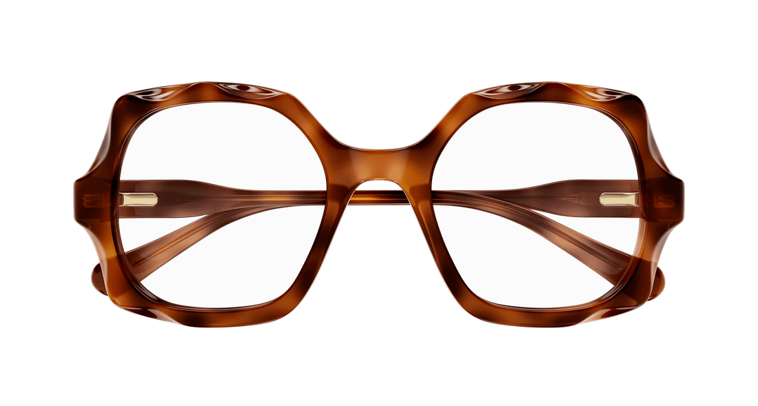 Prescription glasses chloé cc0026o 001 havana square infantil size 45mm - Detailed view