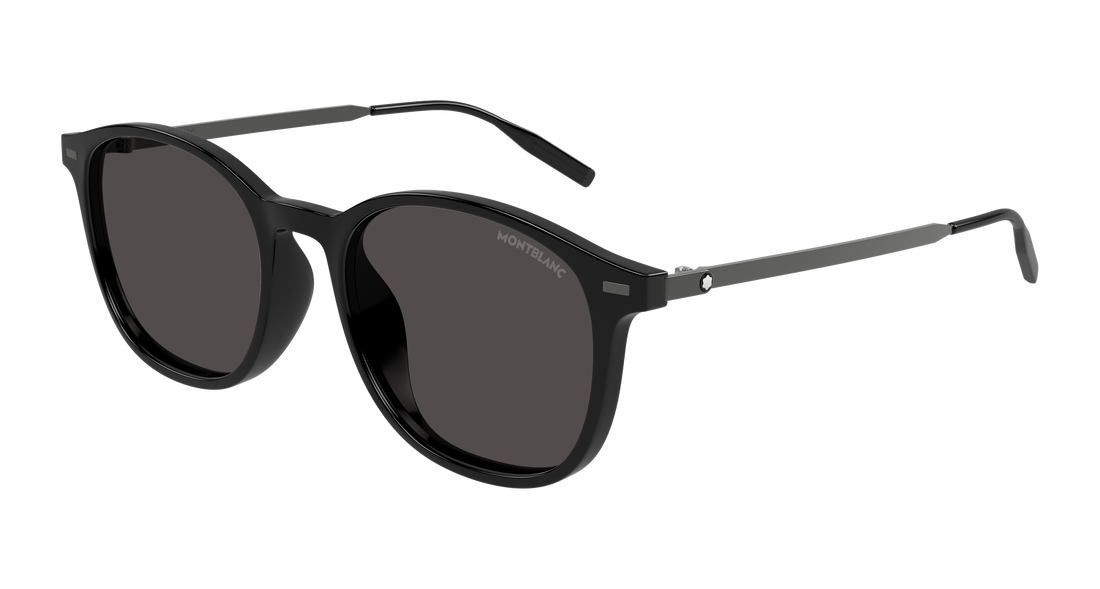 Lunettes de soleil montblanc mb0454sa 001 negro round/oval/panthos masculino taille 54mm - Vue principale