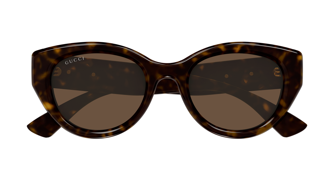 Occhiali da sole gucci gg1976sk 003 havana round/oval/panthos femenino taglia 52mm - Vista dettagliata