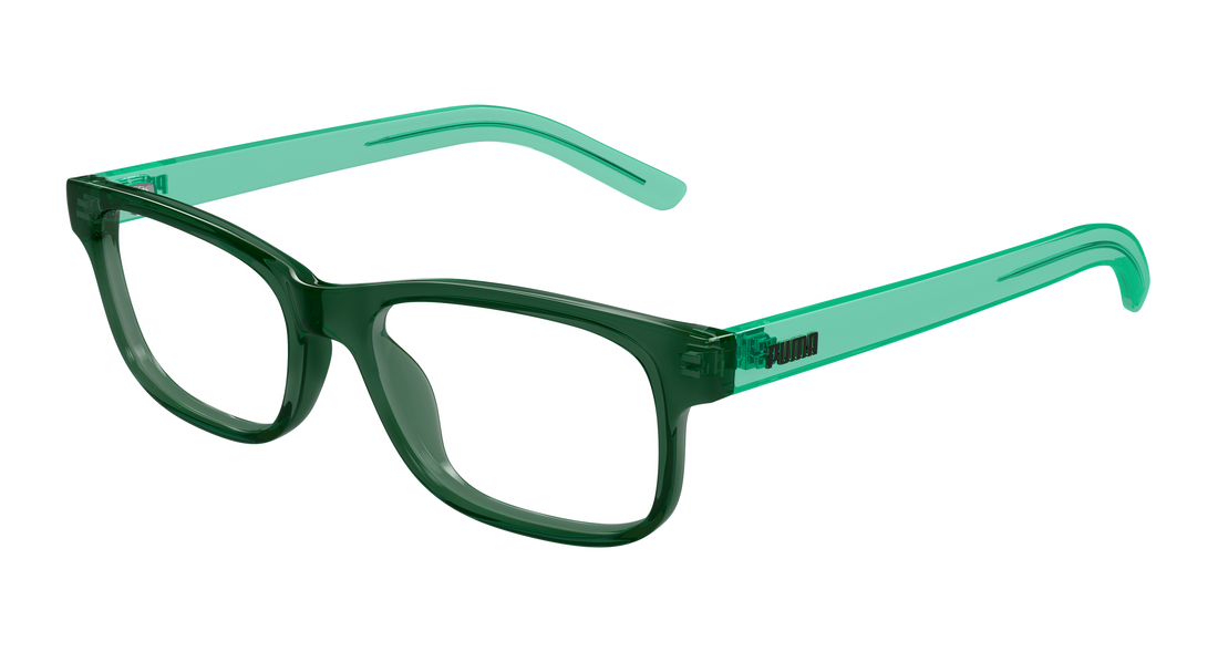 Occhiali da vista puma pj0086o 009 verde rectangular / squared infantil taglia 49mm - Vista principale