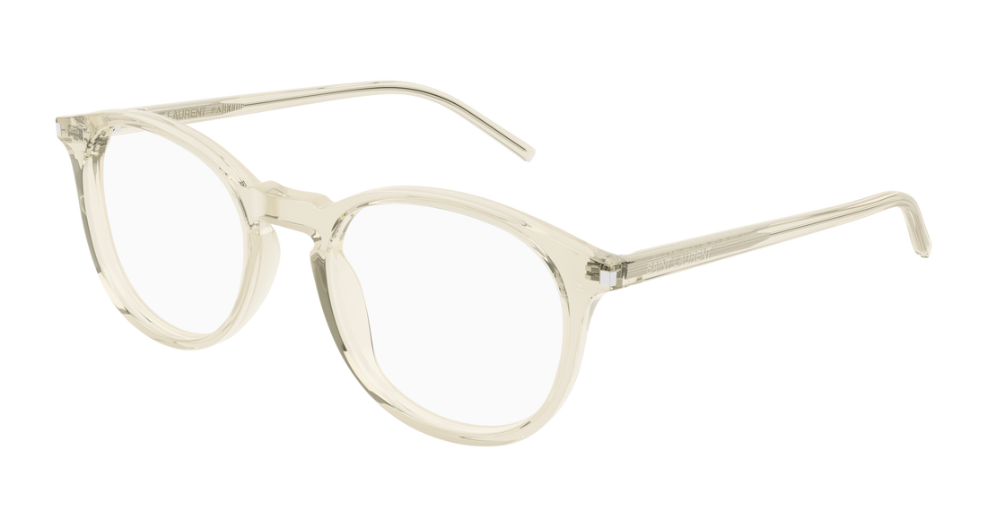 Prescription glasses saint laurent sl 106 026 amarillo round/oval/panthos unisex size 50mm - Main view