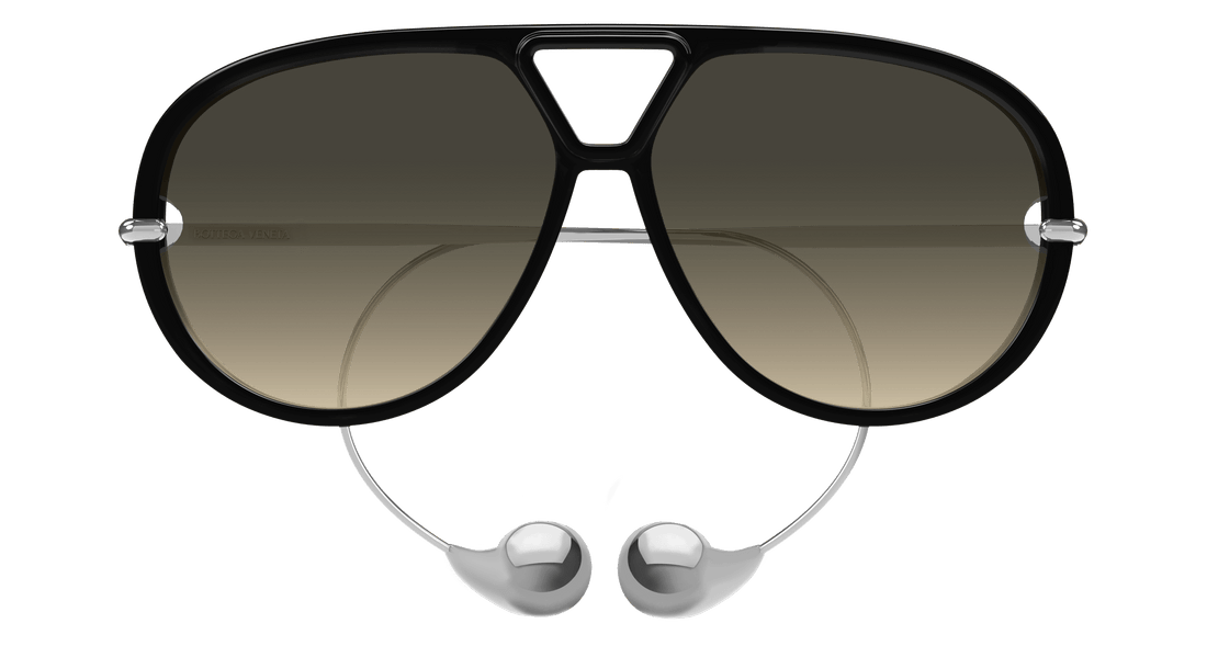 Occhiali da sole bottega veneta bv1273s 010 negro geometric femenino taglia 63mm - Vista dettagliata