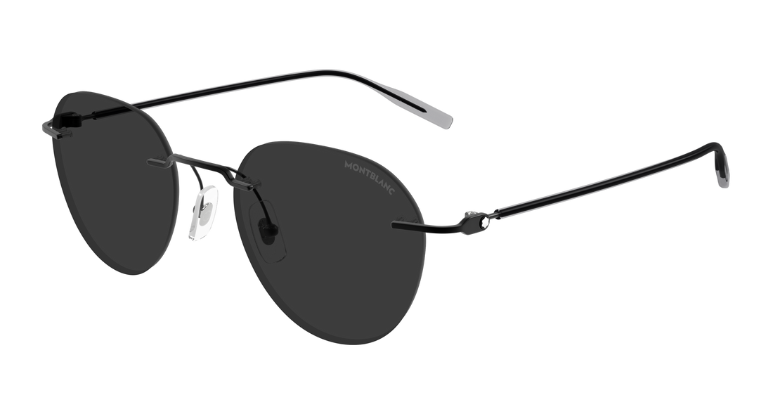 Gafas de sol montblanc mb0428s 001 negro round/oval/panthos masculino talla 51mm - Vista principal