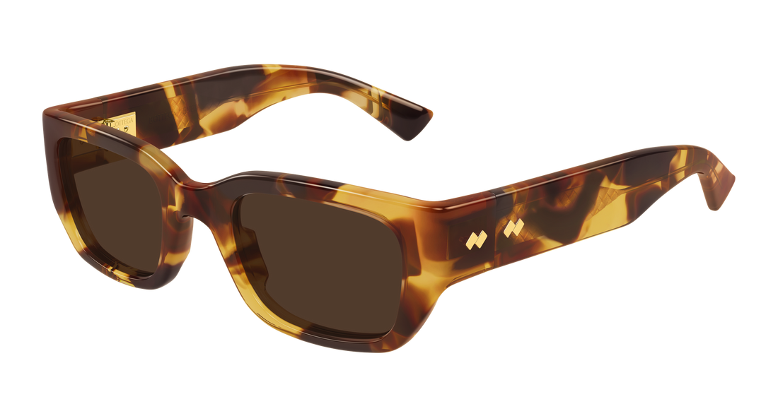 Occhiali da sole bottega veneta bv1401sa 002 havana rectangular / squared unisex taglia 52mm - Vista principale