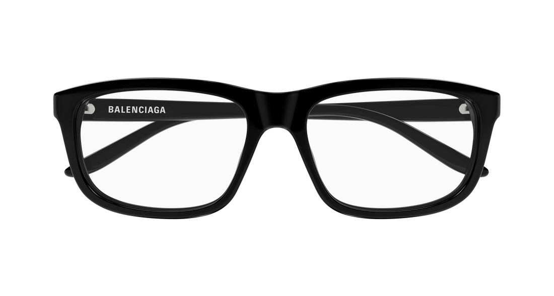 Occhiali da vista balenciaga bb0438o 001 negro rectangular / squared masculino taglia 57mm - Vista dettagliata