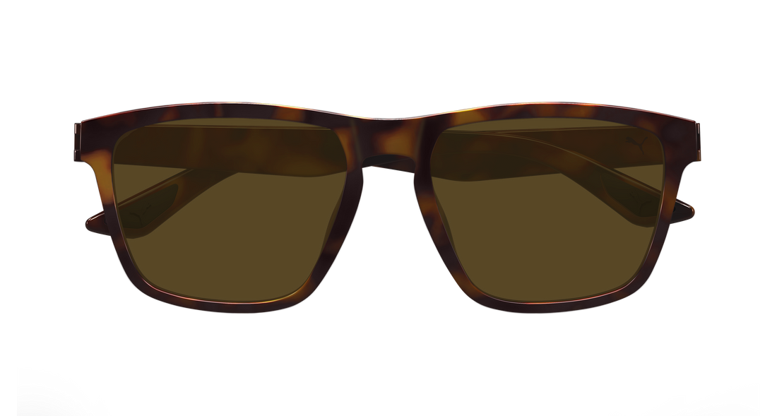 Occhiali da sole puma pu0505s 002 havana rectangular / squared masculino taglia 57mm - Vista dettagliata
