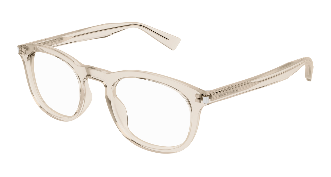 Prescription glasses saint laurent sl 813 004 beige square unisex size 50mm - Main view