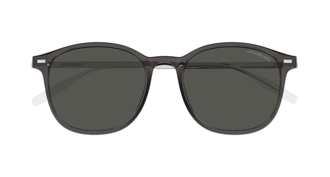 Lunettes de soleil montblanc mb0454sa 004 gris round/oval/panthos masculino taille 54mm - Vue détaillée