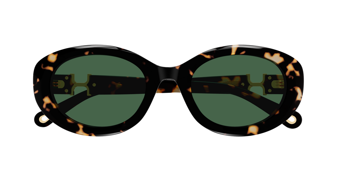 Gafas de sol chloé ch0323sk 002 havana round/oval/panthos femenino talla 54mm - Vista de detalle