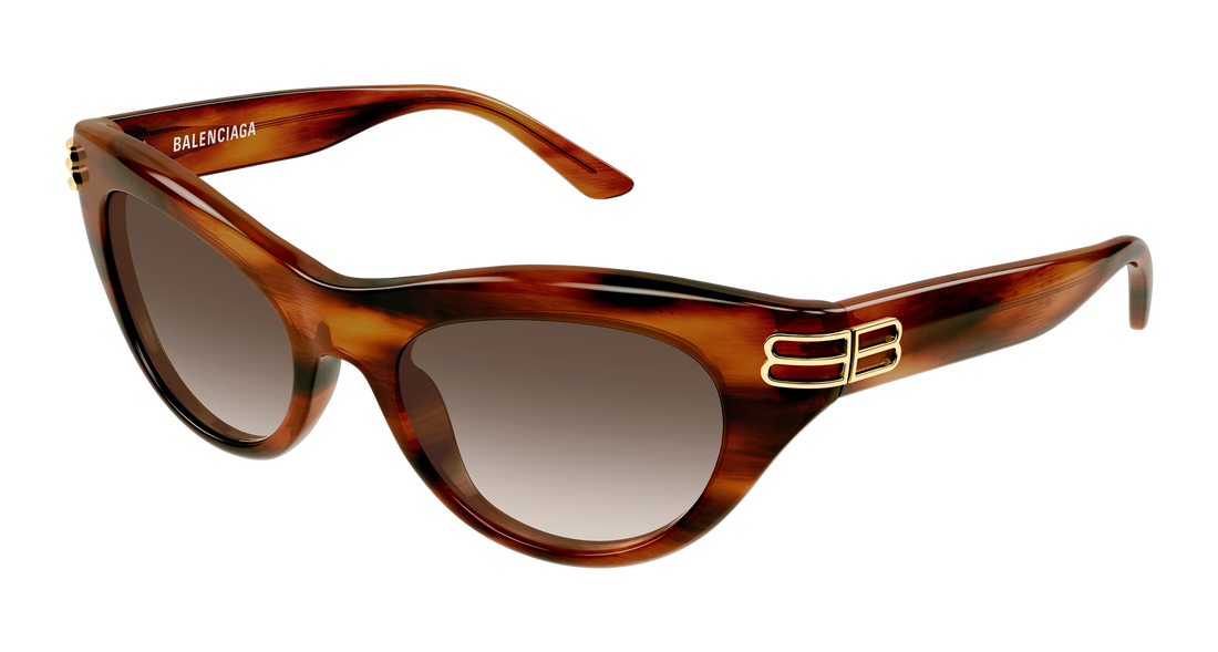 Occhiali da sole balenciaga bb0466s 002 marron cat eye femenino taglia 55mm - Vista principale