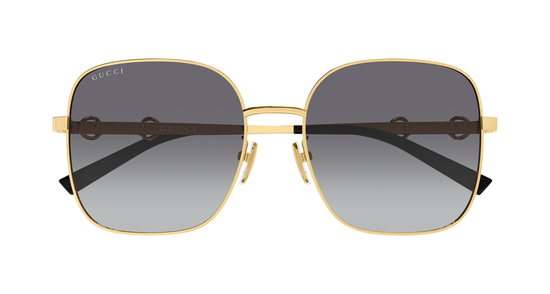 Sunglasses gucci gg2053s 002 dorado rectangular / squared femenino size 58mm - Detailed view