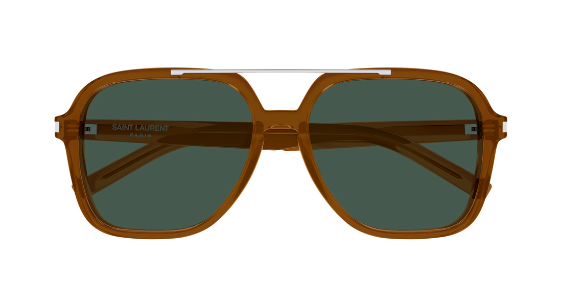 Occhiali da sole saint laurent sl 545 004 marron rectangular / squared femenino taglia 58mm - Vista dettagliata