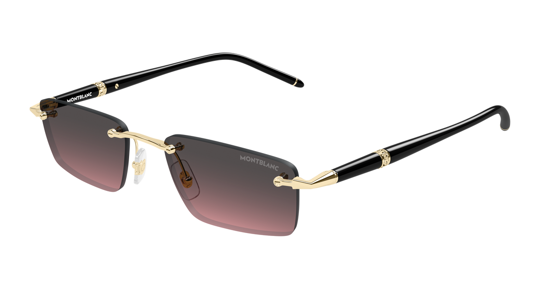 Sunglasses montblanc mb0484s 003 dorado rectangular / squared masculino size 54mm - Main view