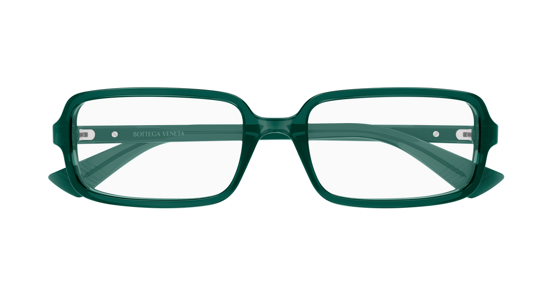 Lunettes de vue bottega veneta bv1500o 004 verde rectangular / squared unisex taille 54mm - Vue détaillée